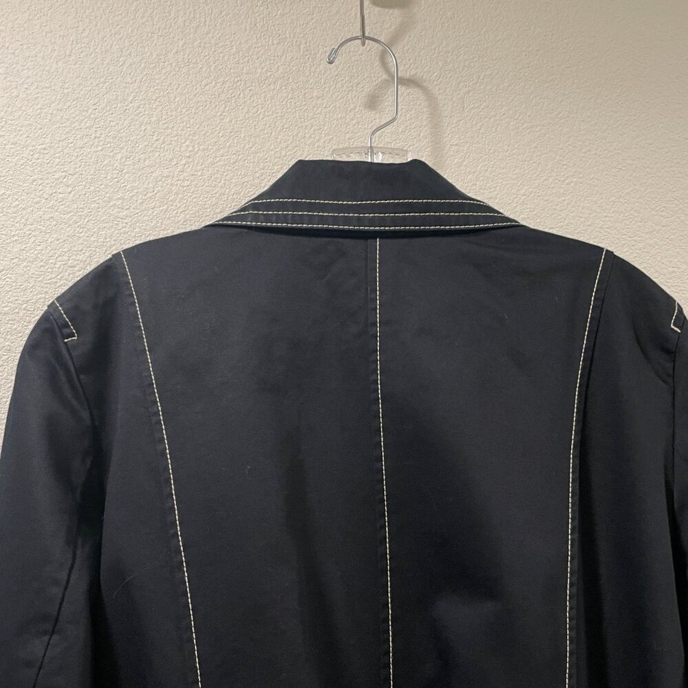 OLD NAVY Vintage (SP06) Trench/Pea Coat Long Sleeve Belted, Black - XXL - Picture 9 of 11